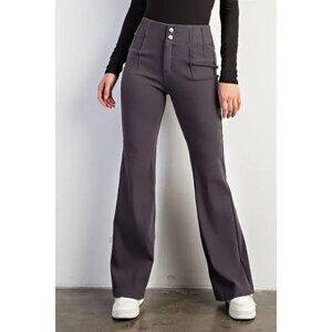 Rae Mode - Double Button Twill Slacks - Charcoal - 2x